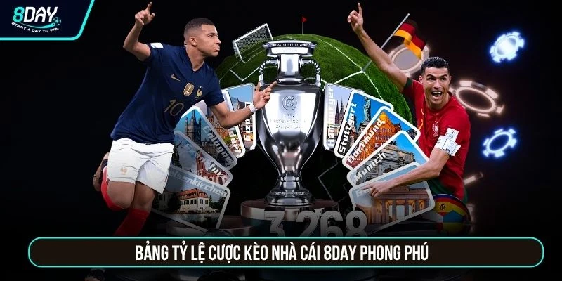 Kèo Nhà Cái 8DAY - Cập Nhật 500+ Sự Kiện Thể Thao Quốc Tế Bảng tỷ lệ cược kèo nhà cái 8DAY phong phú