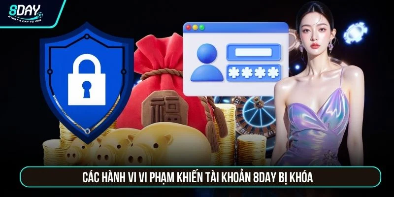Tại Sao Tài Khoản 8DAY Bị Khóa - Nguyên Nhân Và Cách Mở Lại Các hành vi vi phạm khiến tài khoản 8DAY bị khóa