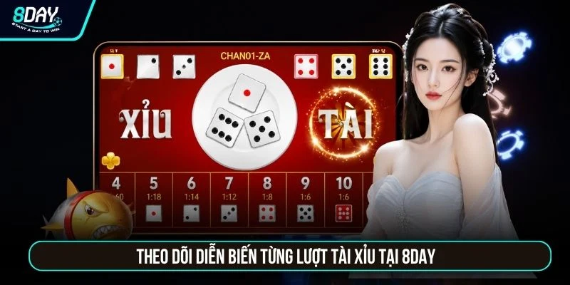 Tài Xỉu 8DAY - 3 Viên Xúc Xắc Với 1 Tổng Điểm Chung Theo dõi diễn biến từng lượt Tài Xỉu tại 8DAY