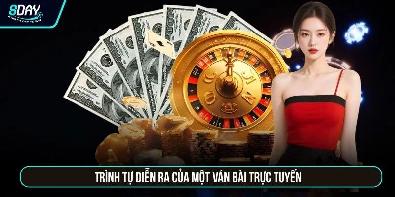 Baccarat 8DAY - 9 Điểm Cùng Quy Tắc Tính Bài Đặc Trưng Trình tự diễn ra của một ván bài trực tuyến